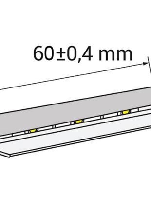 Кліпса світлодіодна пластикова для підсвітки скляних полиць 12v/dc 0.72w тепло біле світло, білий провід ledua3 фото