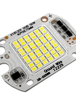 Матриця для прожекторів 50w 6000к smd + ic драйвер 220v ledua