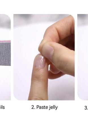 Накладні нігті міндаль френч рожевий білий край накладные ногти