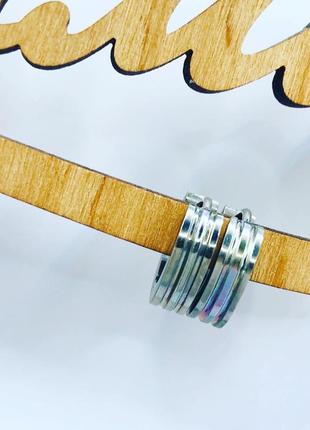 Серьги кольца. размер 1,3 см, медицинская сталь design by korea 925 silver
