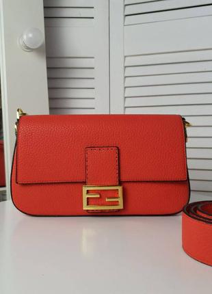 Шкіряна сумка в стилі fendi