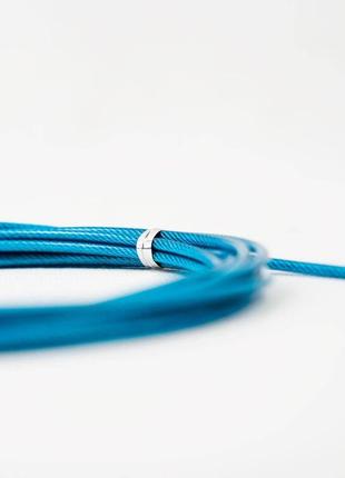 Скакалка швидкісна 4yourhealth jump rope premium 3м металева на підшипниках 0200 блакитна3 фото