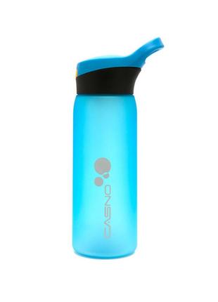 Пляшка для води casno 750 мл kxn-1210 блакитна з соломинкою