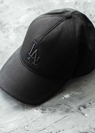 Чоловіча чорна кепка los angeles lakers з бавовни фіксується на липучці бейсболка лос-анджелес