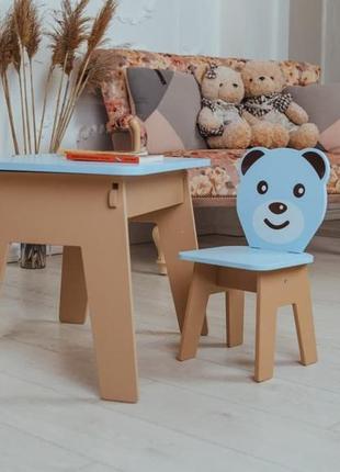 Вау! дитячий стіл! чудовий подарунок для дитини. стіл із шухлядою та стільчик. для навчання, малювання, гри4 фото
