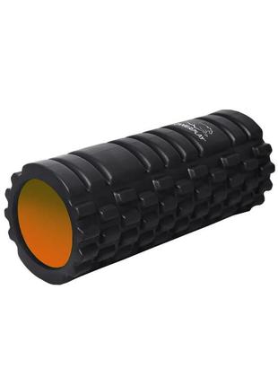 Масажний ролик (роллер) powerplay 4025 massage roller чорно-помаранчевий (33x15см.)