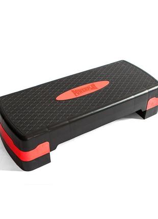 Степ-платформа powerplay 4328 (2 рівні 10-15 см) чорно-червона1 фото