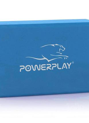 Блок для йоги powerplay 4006 yoga brick синій