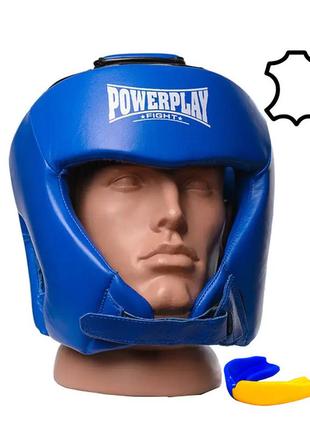 Боксерський шолом турнірний powerplay 3049 синій m