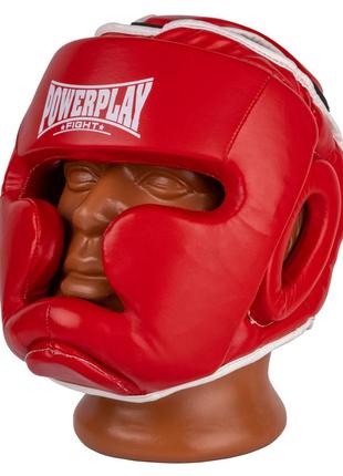 Боксерський шолом тренувальний powerplay 3100 pu червоний s5 фото
