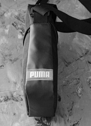 Чоловіча сумка барсетка через плече puma como месенджер чорна тканинна5 фото