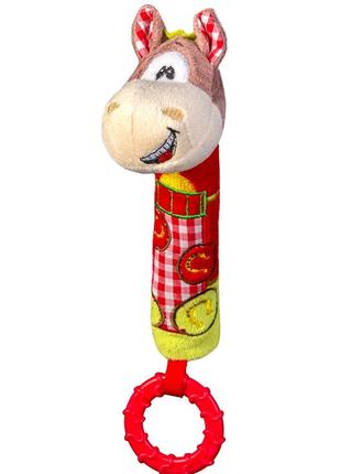 Іграшка з пищалкою "веселий коник"(висота 20см) "babyono"
