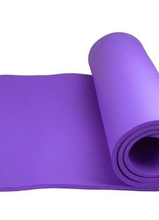 Килимок для йоги та фітнесу power system ps-4017 nbr fitness yoga mat plus purple (180х61х1)2 фото