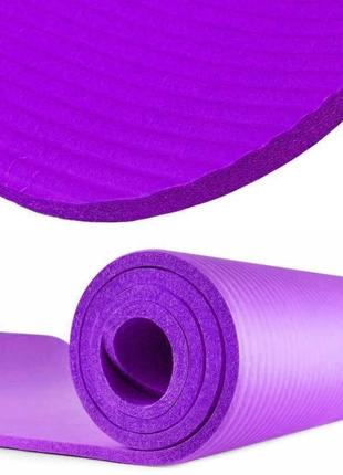 Килимок для йоги та фітнесу power system ps-4017 nbr fitness yoga mat plus purple (180х61х1)3 фото