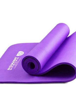 Килимок для йоги та фітнесу power system ps-4017 nbr fitness yoga mat plus purple (180х61х1)