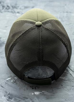 Мужска кепка бейсболка хаки без логотипов на липучке размер 55-59 унисекс9 фото