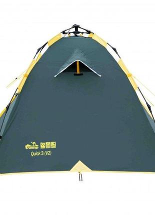 Палатка с автоматическим каркасом tramp quick 3 (v2) (utrt-097)5 фото
