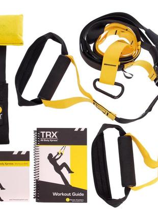 Тренировочные подвесные петли trx kit p1 fi-3723-02 черный-желтый