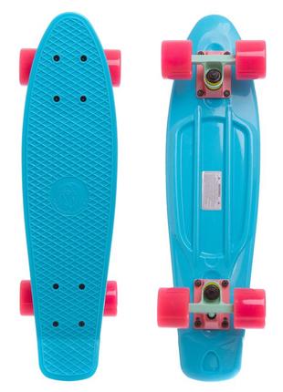 Скейтборд пенні penny sport trade sk-401-6 блакитний-зелений-рожевий