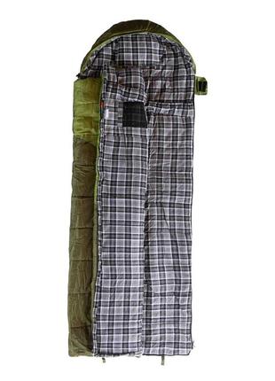 Спальний мішок tramp kingwood long ковдра правий dark-olive/grey 230/100 utrs-053l5 фото