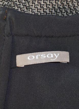 Брендовое коричневое теплое миди платье с кожаными вставками orsay тунис вискоза3 фото