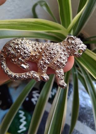Брошка леопард тигр вінтаж франція