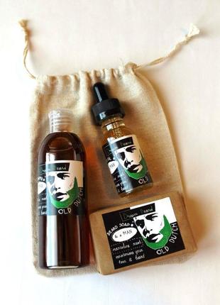 Dream beard мужской подарочный набор по уходу за бородой для роста масло шампунь мыло