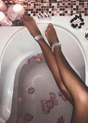 Браслет на ногу, руку, шею из страз. стразовые украшения, чокер, портупея