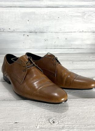 Туфлі фірмові burton menswear london, коричневі, шкіряні 46 (12, 31 см) відмінний стан3 фото