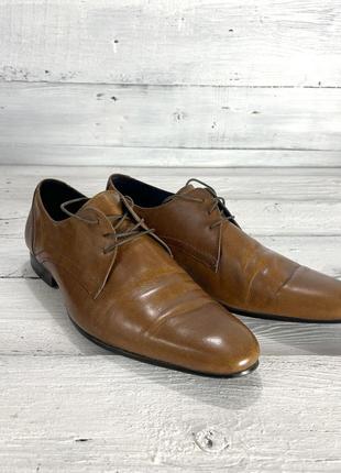 Туфлі фірмові burton menswear london, коричневі, шкіряні 46 (12, 31 см) відмінний стан6 фото