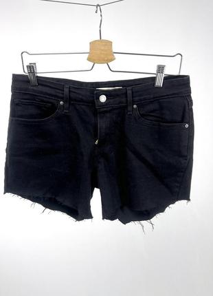 Шорти джинсові levis 711, skinny, чорні, короткі, розміо м (170), відмінний стан