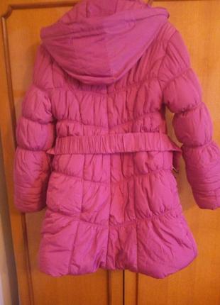 Дуже тепленька куртка на зиму дівчини-підлітка10-11років2 фото
