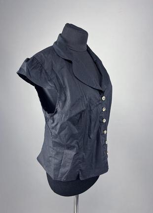 Блуза стильна la vie, бавовна, чорна, розмір 14 (м) відмінний стан5 фото