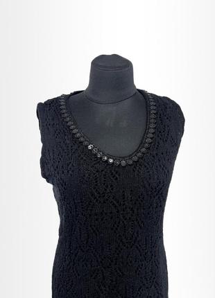 Сукня стильна blue & sea, чорна, утеплена, розмір l (16), відмінний стан5 фото