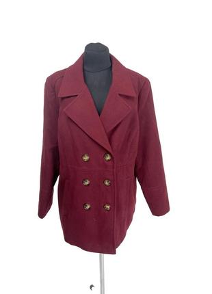 Пальто стильне collection debenhams, малинове, якісне, розмір 18 (l), відмінний стан