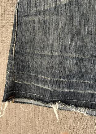 Zara джинсовая мини необработанный низ2 фото