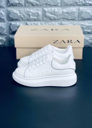 Кроссовки zara женские белые размеры 36-414 фото