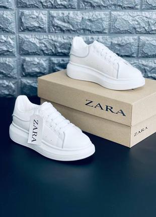 Кроссовки zara женские белые размеры 36-415 фото