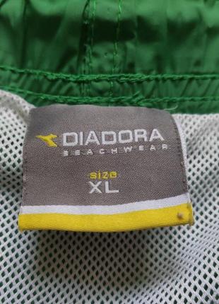Шорты diadora короткие пляжные беговые спортивные плавки мужские xl зеленые винтажные винтаж2 фото