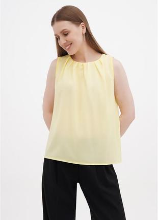 Летний топ модный легкий, блузка однотонная свободная красивая футболка женская  блуза 2б42 фото