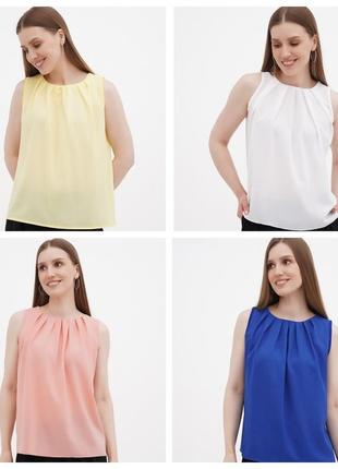 Літній топ модний легкий, блузка однотонна вільна красива футболка жіноча повсякденна блуза 2б49 фото