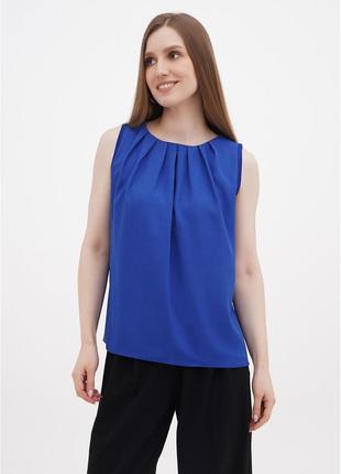 Літній топ модний легкий, блузка однотонна вільна красива футболка жіноча повсякденна блуза 2б46 фото