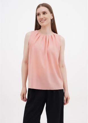 Літній топ модний легкий, блузка однотонна вільна красива футболка жіноча повсякденна блуза 2б44 фото
