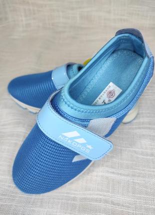 Текстильные детские кроссовки слипоны, стелька 20,4 см