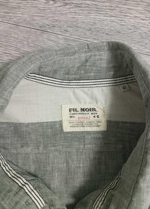 Рубашка лен fil noir италия, размер м2 фото