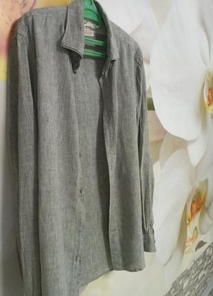 Рубашка лен fil noir италия, размер м
