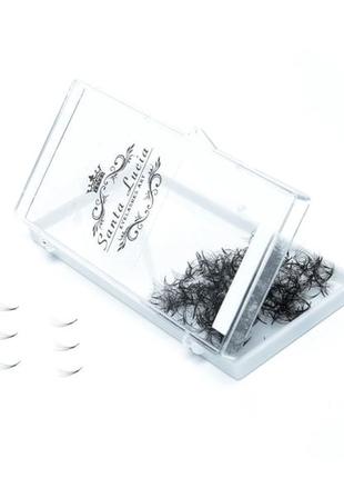 5d-с-010-7mm по 1000 шт. пучковые ресницы для наращивания santalucia