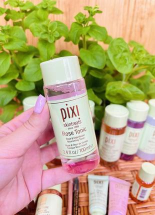 Заспокійливий тонік для обличчя з трояндою pixi rose tonic