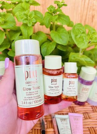 Відлущуючий тонік для обличчя з гліколевою кислотою pixi glow tonic exfoliating1 фото