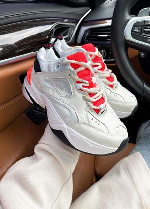 Nike m2k tekno white red black